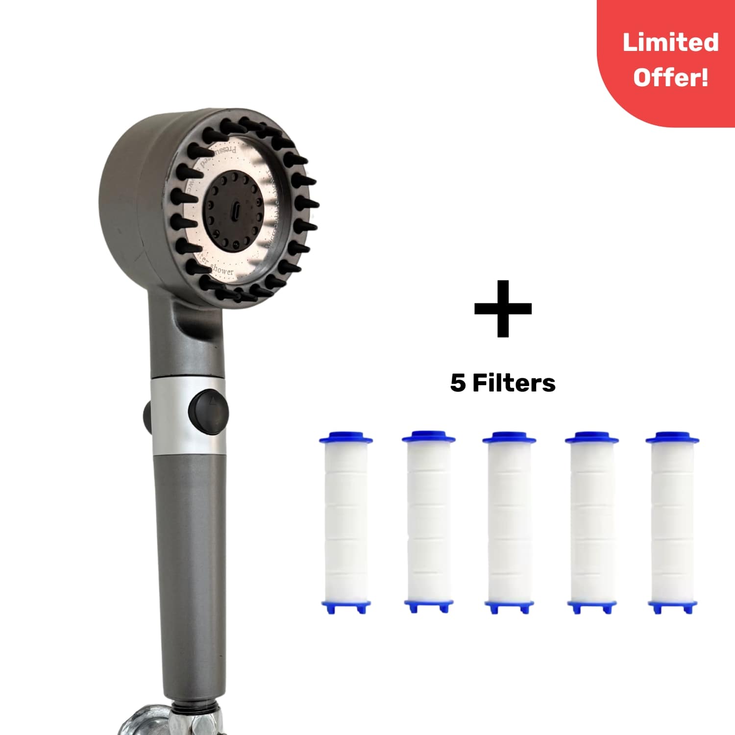 BeFiltrex Shower Head + 5 Free Filters – Filtered Water & High Pressure